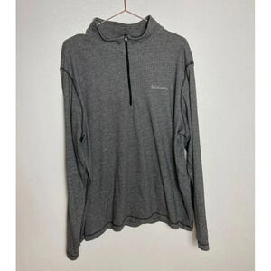 Columbia Sportswear Mens Long Sleeve Pullover 1/4 Zip Sweatshirt Gray Sz XL
